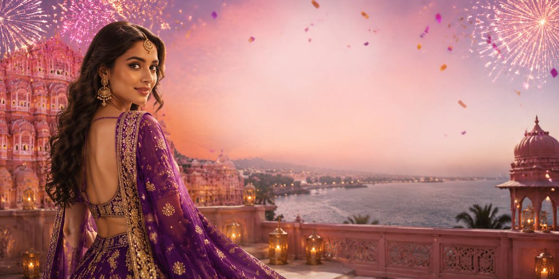 Player enjoying live casino on mobile device near Jaipur's Hawa Mahal